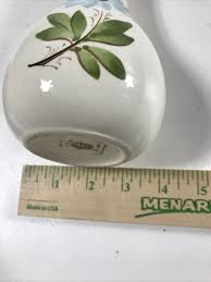 Vintage Ceramic Blue Floral Bud Flower Vase Designed ...