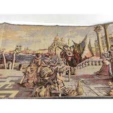 Italian Renaissance Venice Jacquard Tapestry Antique Wall Hanging 19" X 55" | eBay
