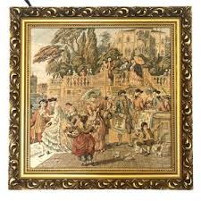 RARE Vintage Hand Woven ARRAZO Italian Tapestry, Ornate Gold Gilded Slavakia Frame, Regency Wall Hanging 33" Gallery Wall ART, Wall Decor - Etsy