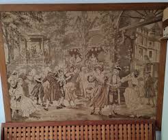 Gobelin by Alonso Perez in Beechwood Frame | Rococo Tapestry Dance Music - Etsy Denmark