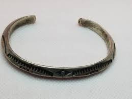 VINTAGE Native American STERLING SILVER CUFF BRACELET - 6 inch | eBay