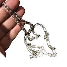 sterling silver figaro chain 23.8 Grams 24” Chain Necklace ...