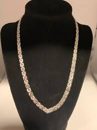 Stunning Vintage Italy Solid Sterling Sliver 925 Necklace 1.25 ...