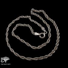 Vintage Sterling Silver 925 Rope Chain Necklace - 4.11g ...
