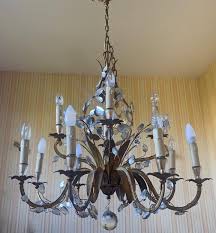 Chandelier Maison Baguès Foliage and Flowers 12 Lights, 1950 ...