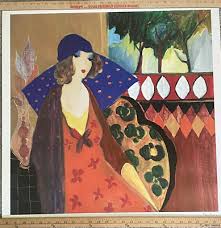 Itzchak Tarkey "Indigo Chapeau" Seriolithograph - Signed Coa 25 x 25 3/8" 2002 | eBay