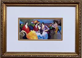 ITZCHAK TARKAY "holiday in Cannes" Newly Custom Framed Art ...