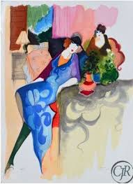 Itzchak Tarkay Facsimile Signed Original Lithograph on Paper ...