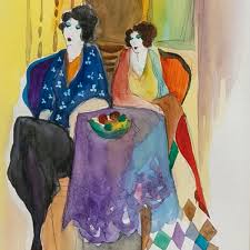 Signed ITZCHAK TARKAY (1935-2012) “Society” Original ...