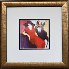 ITZCHAK TARKAY "rendezvous" Lithograph Custom Framed Art - Out of Print Israeli - Etsy