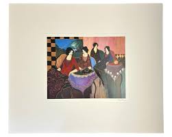 Sold at Auction: Itzchak Tarkay, Itzchak Tarkay “Two by Two" Serigraph