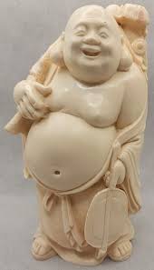 Vintage 7" Resin Laughing Buddha Statue Sculpture Figure ...