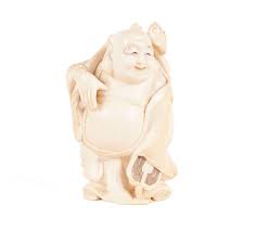 Lot - IVORY LAUGHING BUDDHA OKIMONO
