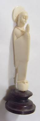 1920s antique catholic Saint Mary hand carved religious ...