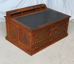 Antique J & P Oak Best Six Cord Oak Spool Cabinet – slanted ...