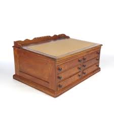 Antique Oak Spool Cabinet Counter Top Lift Top Slant Top ...