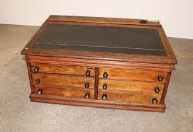 Sold at Auction: Antique oak spool cabinet desk with ...