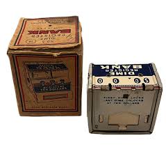 BOXED Vintage Tin Litho Dime Register Bank J. Chein & Co ...