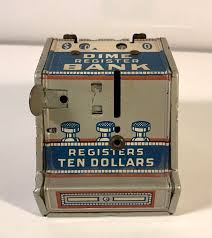 VINTAGE J CHEIN MADE IN THE USA TIN DIME BANK IN PERFECT ...