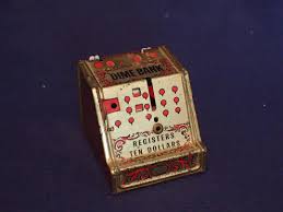 Gold Sunflower Register Dime Bank - J Chein & Co Tin Bank - Etsy