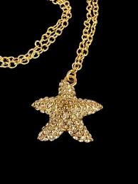 J. Crew Gold Tone 24 Inch Chain Necklace With Rhinestone Starfish Pendant | eBay