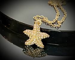 Vintage J Crew Crystal Starfish Necklace Sparkly Gold Jewelry,j Crew Crystal Starfish Necklace,sparkly Crystal Necklace, J Crew Jewelry - Etsy