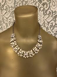 Amazing 20" Rhinestone and Faux Pearl Statement Necklace | eBay