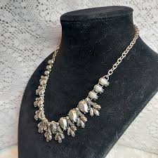Vintage Lane Bryant Silver Tone Statement Necklace Costume ...