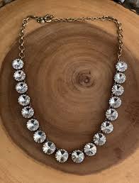 J Crew Brulee Necklace Aurora Borealis Rhinestones Sparkly ...