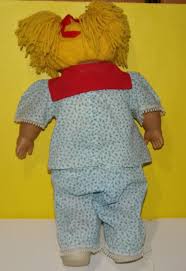 Davidcraft Sleepy Eyes Doll Cloth Body Yarn Yellow Hair Floral Blue Outfit Shoes | eBay