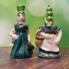 Vintage Rare! 1930s Veggie Ladies Salt & Pepper Shakers ...