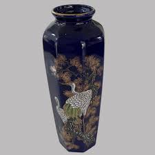 Vintage Cobalt Blue Japanese Peacock Vase Made in Japan ...