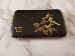 Japanese Cigarette Case, Vintage Japanese Komai Style Metal Cigarette Case. MCM. Very Rare Find! - Etsy UK