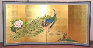 Tominaga Jyuho - Japanese Traditional Hand Paint Byobu ...