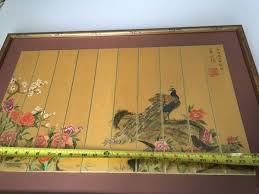 Chinese “ Imperial Garden ” Peacock Watercolor Painting ...