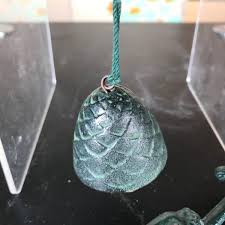 Japanese Old Lantern Wind Chime with Iron Monkey Hanger - Schneible Fine Arts LLC