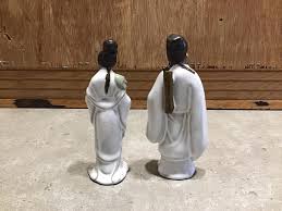 Vintage Chinese Mud Man Woman Figures Glazed Pottery ...