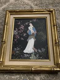 Vintage Original Oil On Canvas Signed Asian Japanese ...