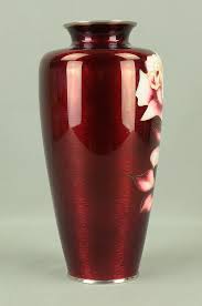 Ando Cloisonne Japanese Velvet Cloisonne White Rose Flower Vase VA189 – Reiwa Antiques