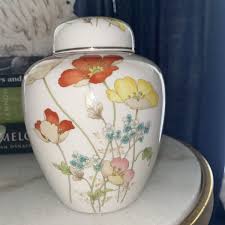 Vintage Lidded Ginger Jar Asian Inspired Chinoiserie Decor ...