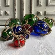 9x Antique French Fishing Floats Glass Vintage Deco Rustic Interior Display 1940's Nautical Decor Multicolour Retro Ball Seaside - Etsy