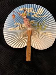 Vintage People's Republic of China Paper + Wood Folding Hand ...