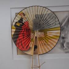 Antique French Paper Fan: Art Nouveau Lillet Alcohol ...
