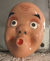 Vintage Mask Folk Art Japanese Paper Mache | eBay