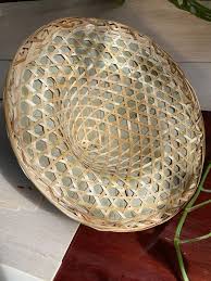 Woven Straw Hat.hat Made of Bamboo and Palm Leaves.for the Decoration You Want. - Etsy