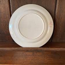 Red Transferware Plate Edge Malkin Italy - Etsy