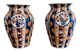 Antique Japanese Imari Shaped Vases, 1900, Set of 2 | Chairish