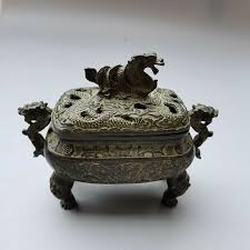 Old Chinese bronze copper handcarved double Dragon incense burner Qing Dynasty | eBay