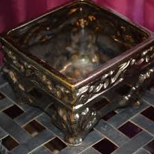 Square Planter / Ceramic / Copper / Brass / Effect / 5" Square / Good Condition / Planter / Square / House Plant / Home Decor - Etsy UK