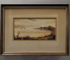 Vintage Watercolor Landscape Painting Original Geniune ...